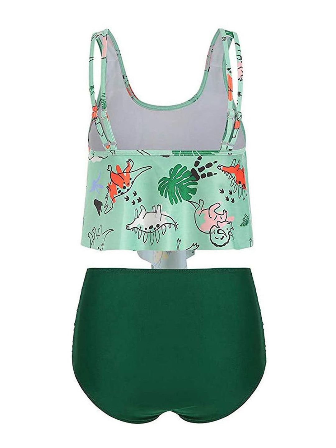 Green Retro Dinosaur Tankini Set - vintage fashion, retro style
