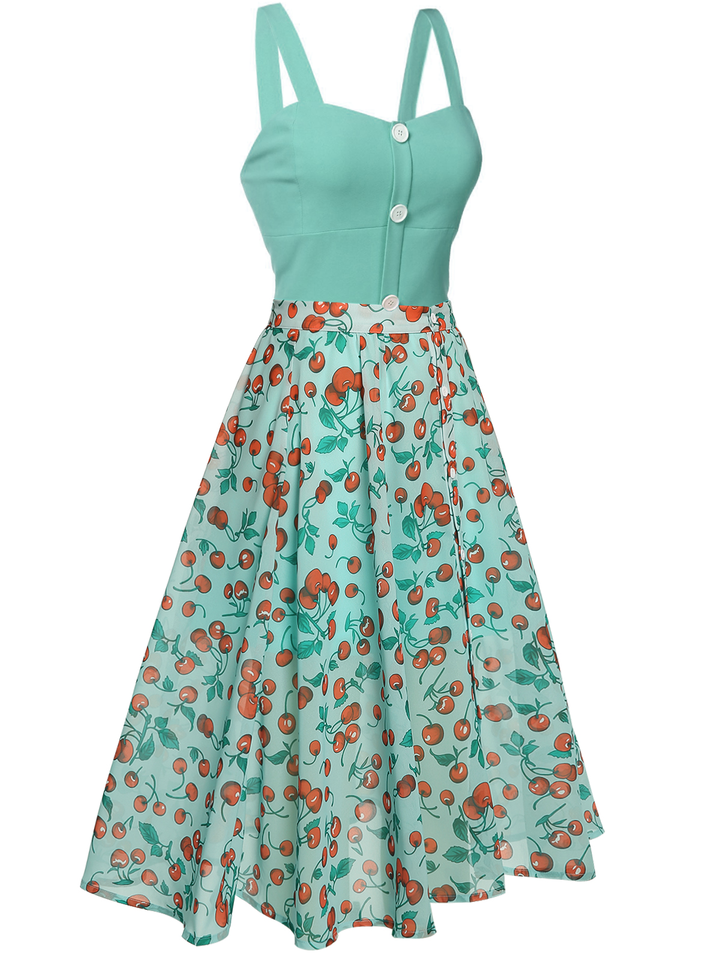 Green 1950s Romper &amp; Cherry Skirt — vintage elegance for the modern woman