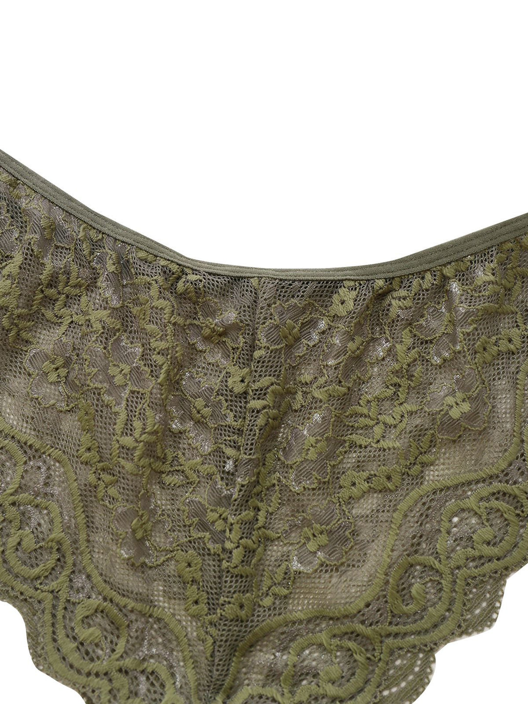 Green Solid Lace &amp; Satin Pajama Set - vintage fashion, retro style