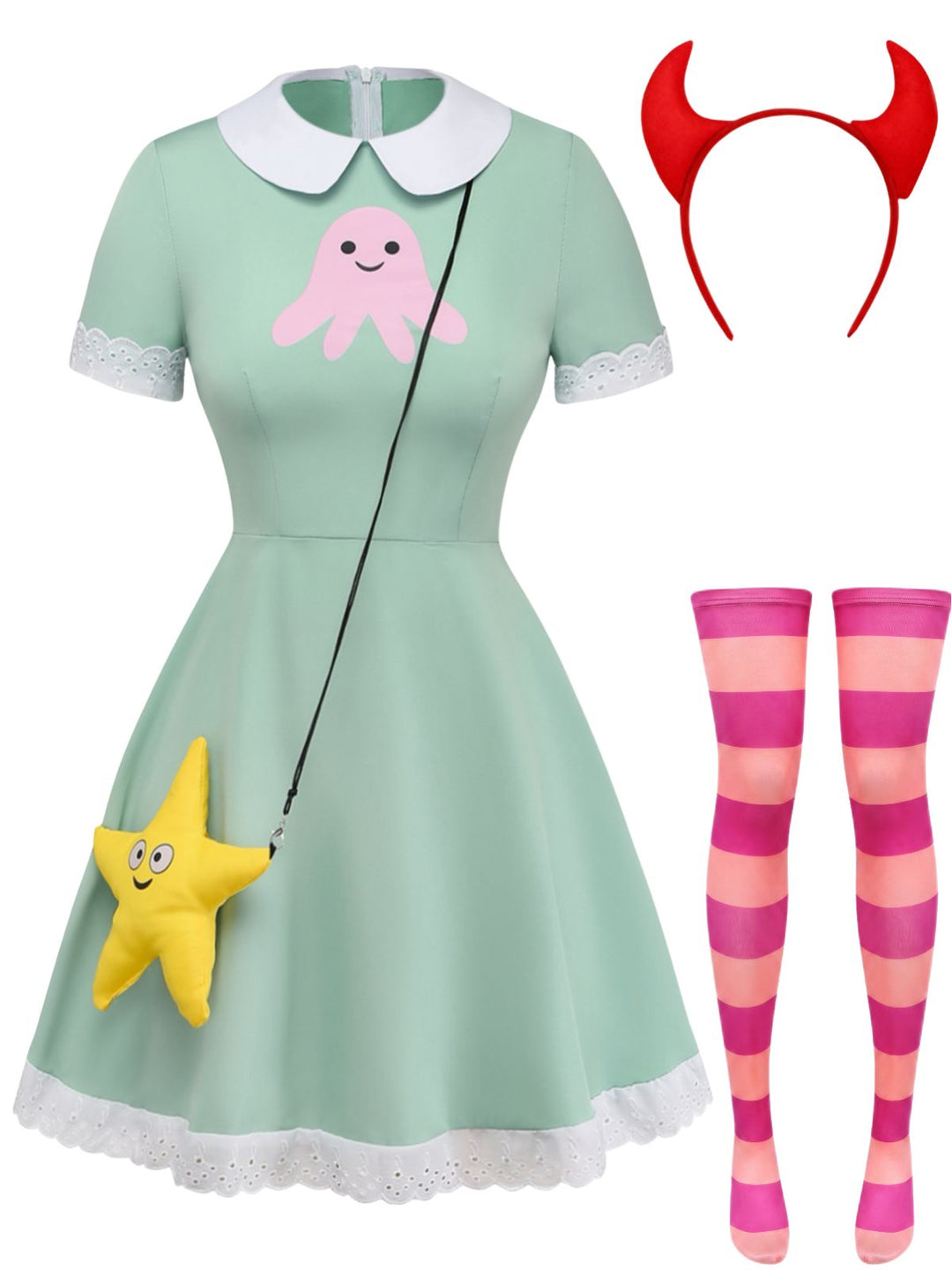 Green V Neck Dress