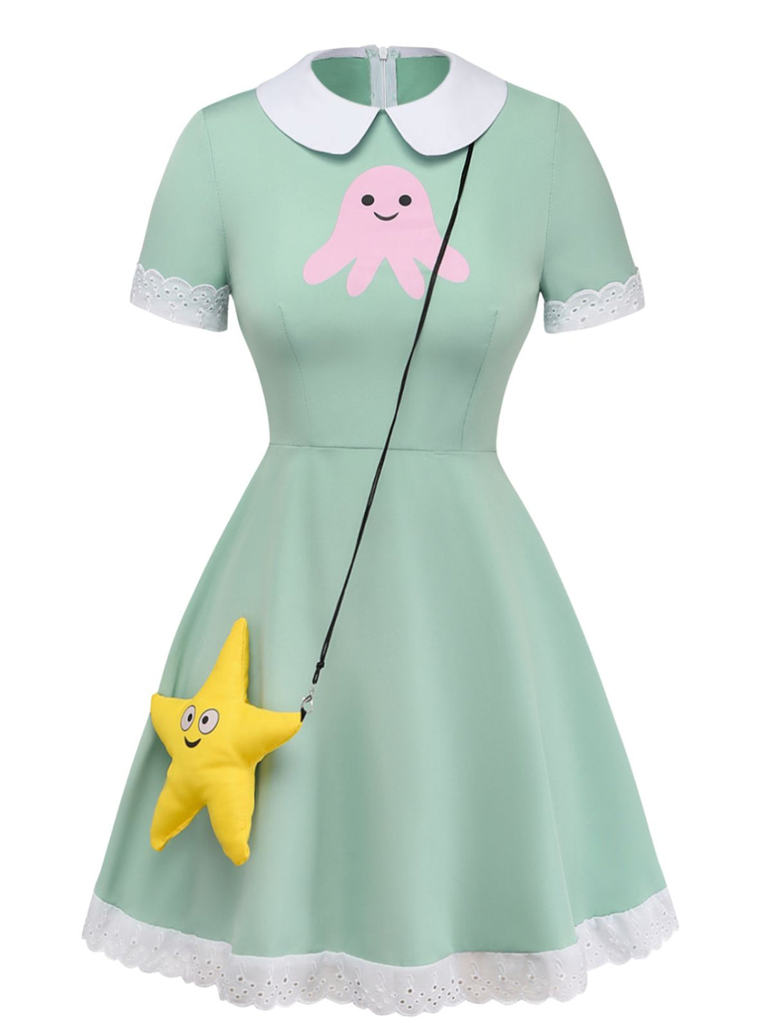 Green V Neck Dress 3