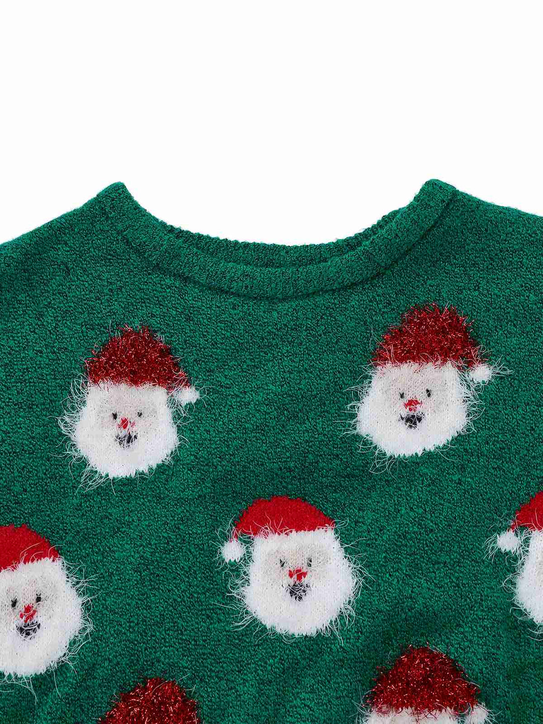 Green 1960s Christmas Santa Claus Sweater Dress - vintage dress, fashion