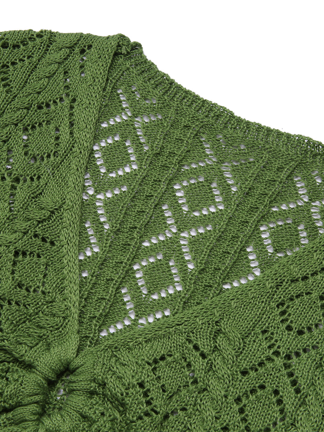 Green 1960s Cutout Strappy Crochet Cover-Up — 1960s style that transcends decades