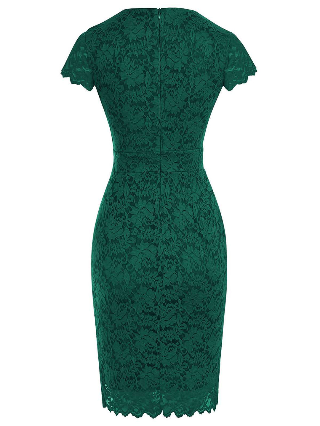 Green 1960s Floral Solid Bodycon Dress: where 1960s romance meets her modern spirit