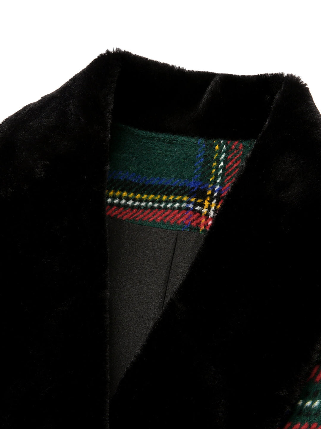 Green 1960s Plaid Fur Collar Pencil Coat - vintage fashion, style