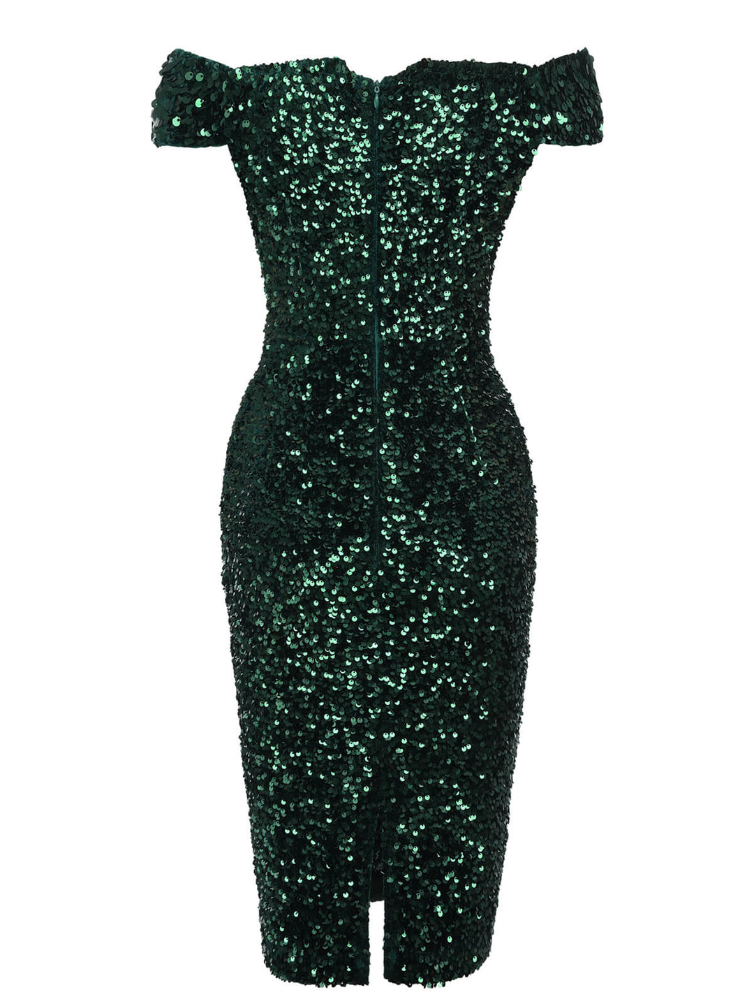 Green 1960s Sequins Off-Shoulder Pencil Dress, vintage dress, retro fashion - perfect for women who love vintage and retro fashion