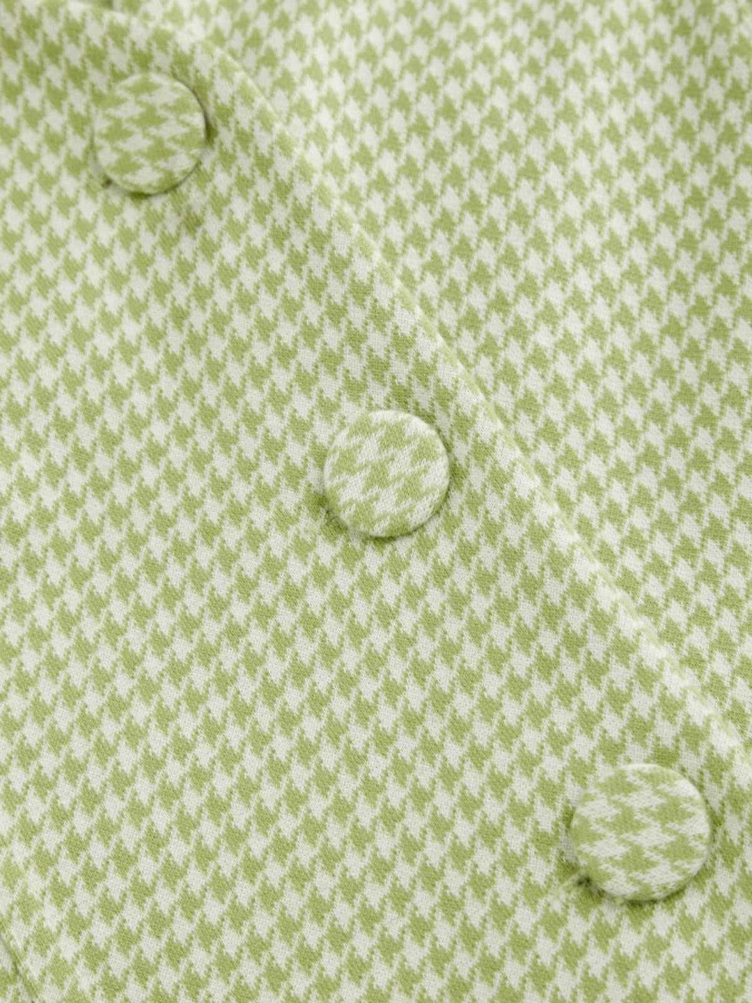 Green 1960s V-Neck Houndstooth Sleeveless Dress - vintage dress, retro fashion