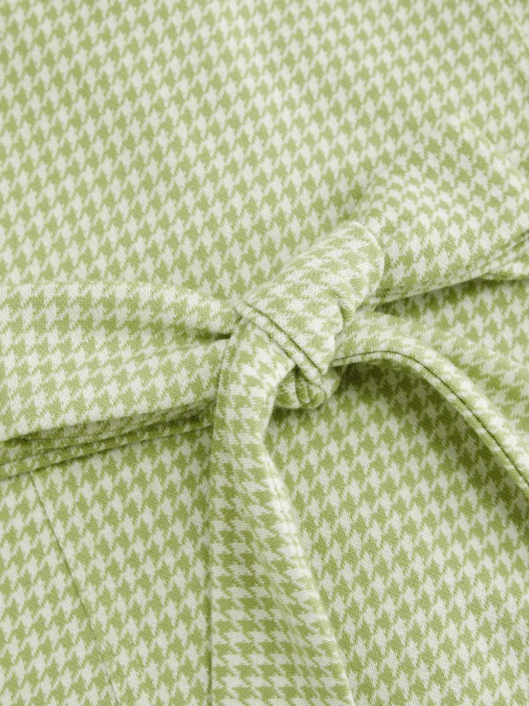 Green 1960s V-Neck Houndstooth Sleeveless Dress - vintage dress, retro fashion