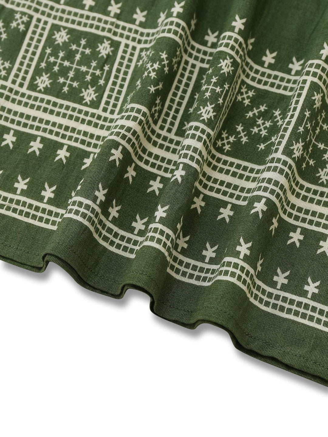 Green 1970s Wide-Legs Bohemian Bandeau Jumpsuit — 1970s style that transcends decades