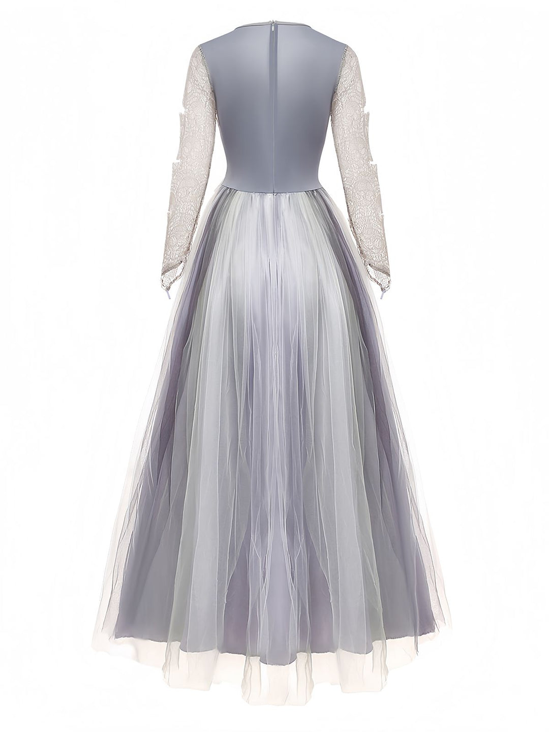 Grey 1930s Halloween Ghost Bride Mesh Dress - vintage dress, retro fashion