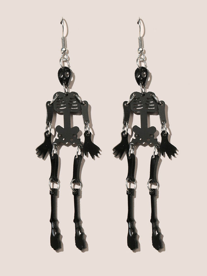 Halloween Black Skeleton Alloy Earrings, vintage fashion, retro style - perfect for women who love vintage and retro fashion