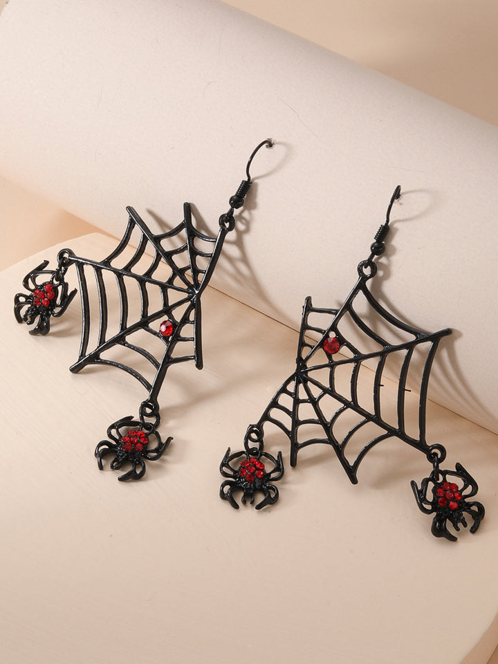 Halloween Black Spider Web Earrings, vintage fashion, retro style - perfect for women who love vintage and retro fashion