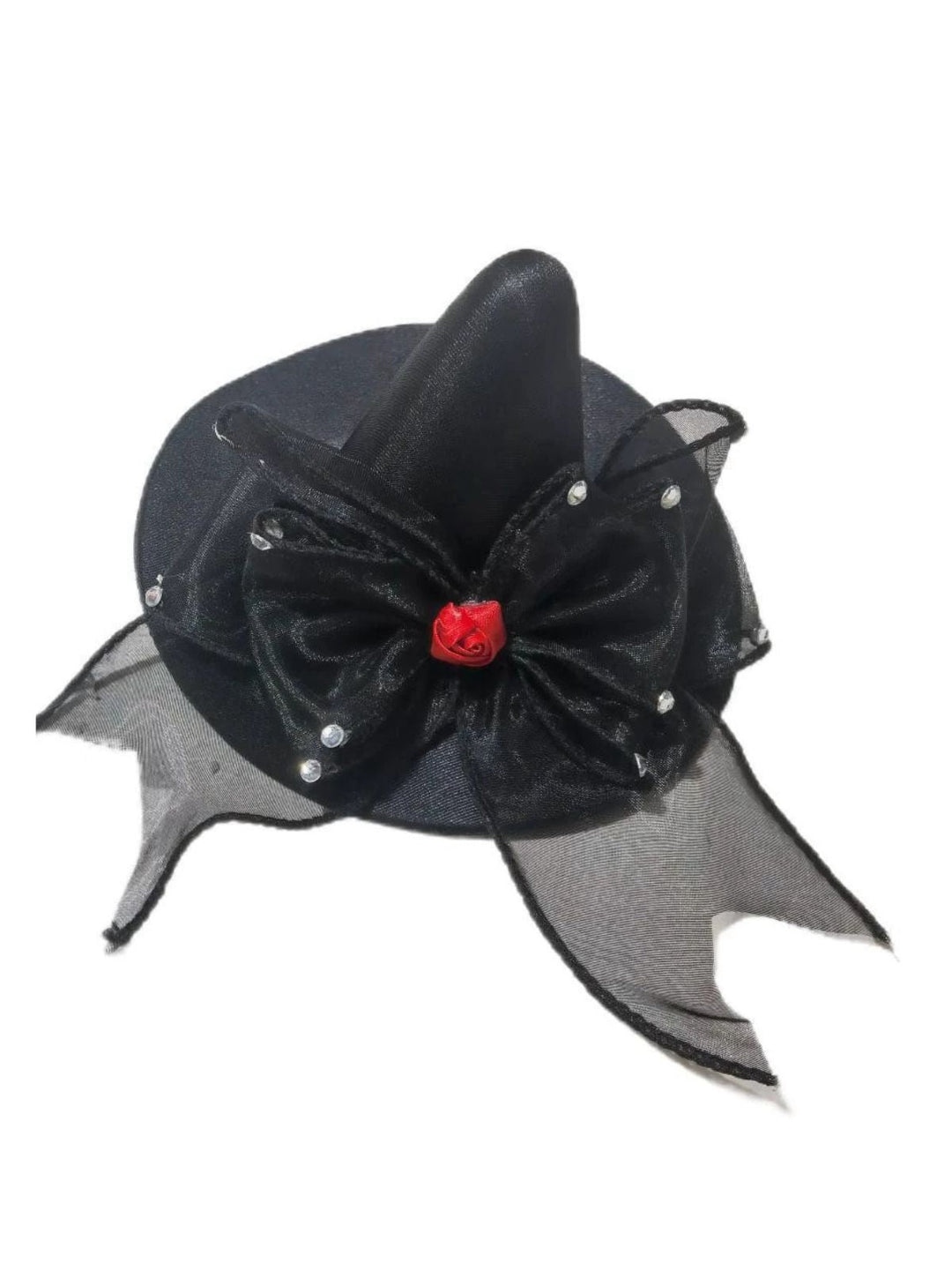 Halloween Bow Pointed Hat Hair Clip - vintage fashion, retro style