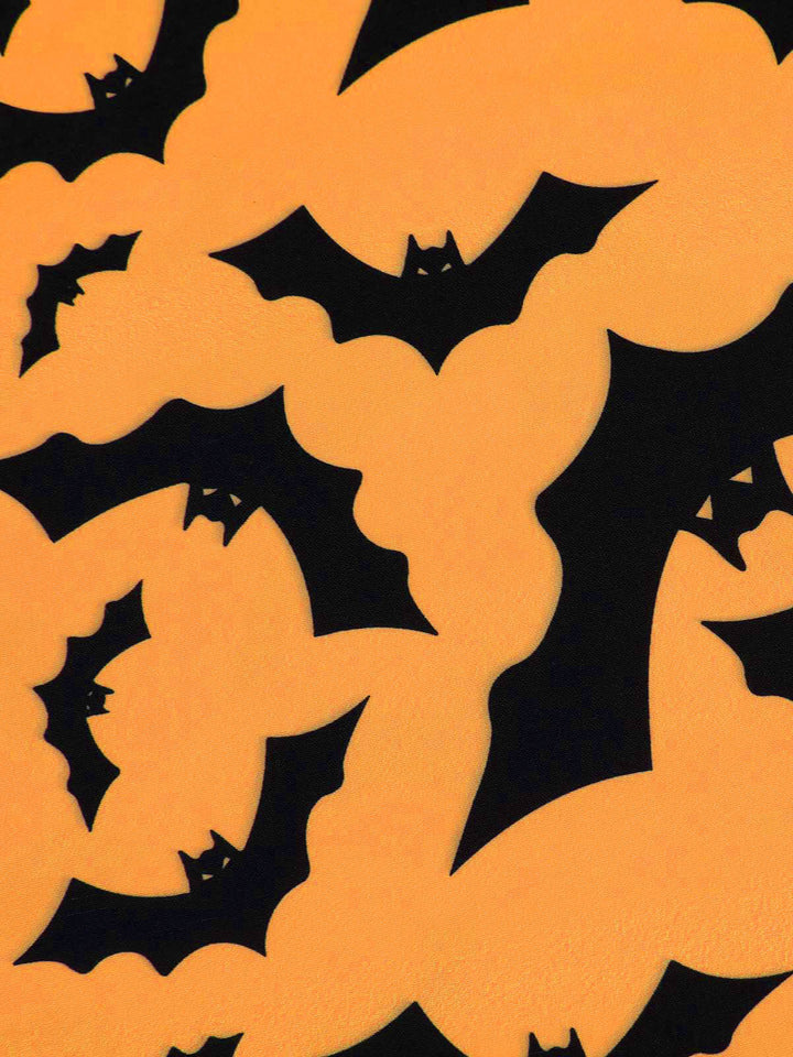 Halloween Gothic Bat Empire Waist Dress — vintage elegance for the modern woman
