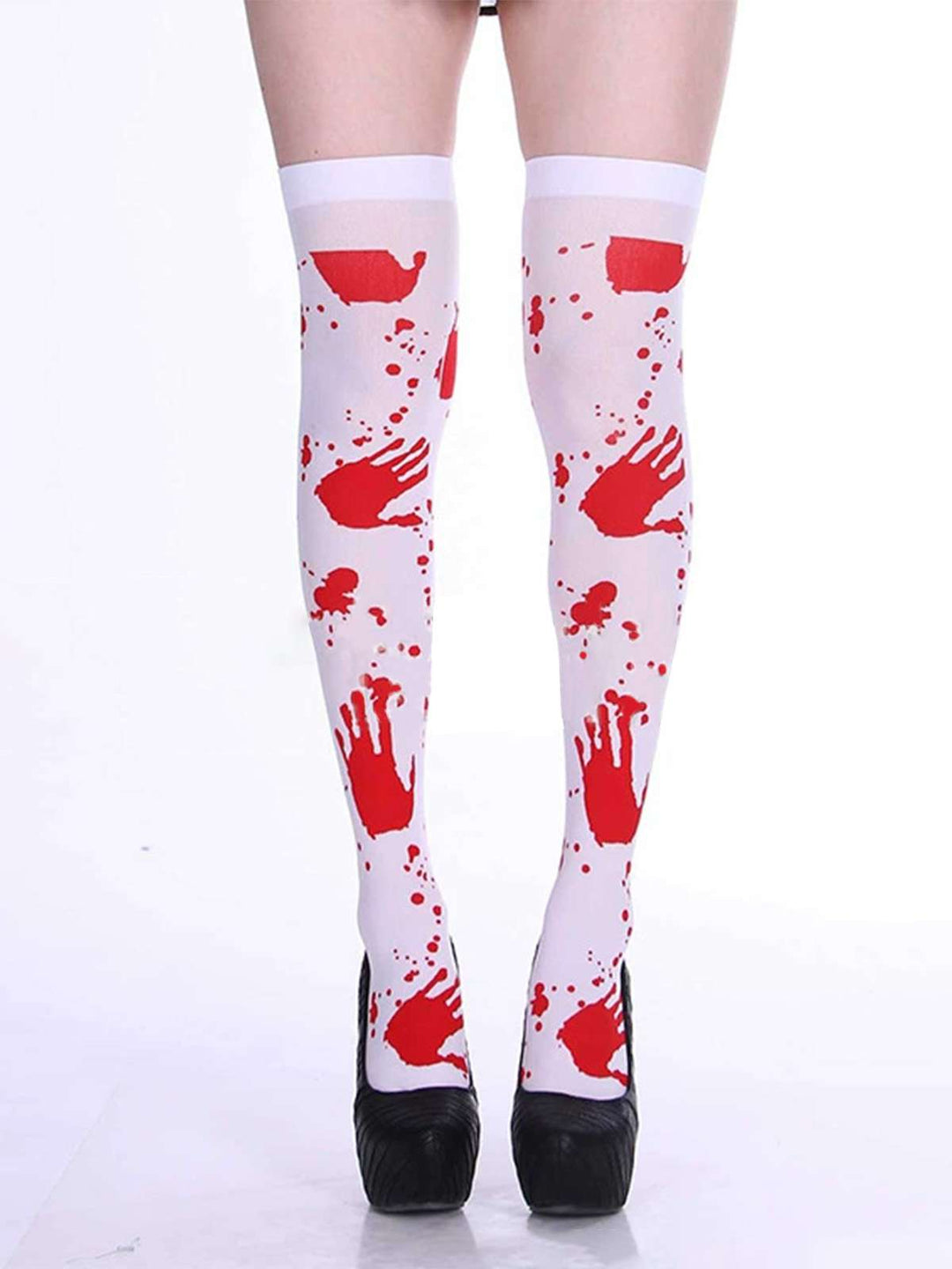 Halloween Gothic Blood Over-Knee Stocking - vintage fashion, retro style