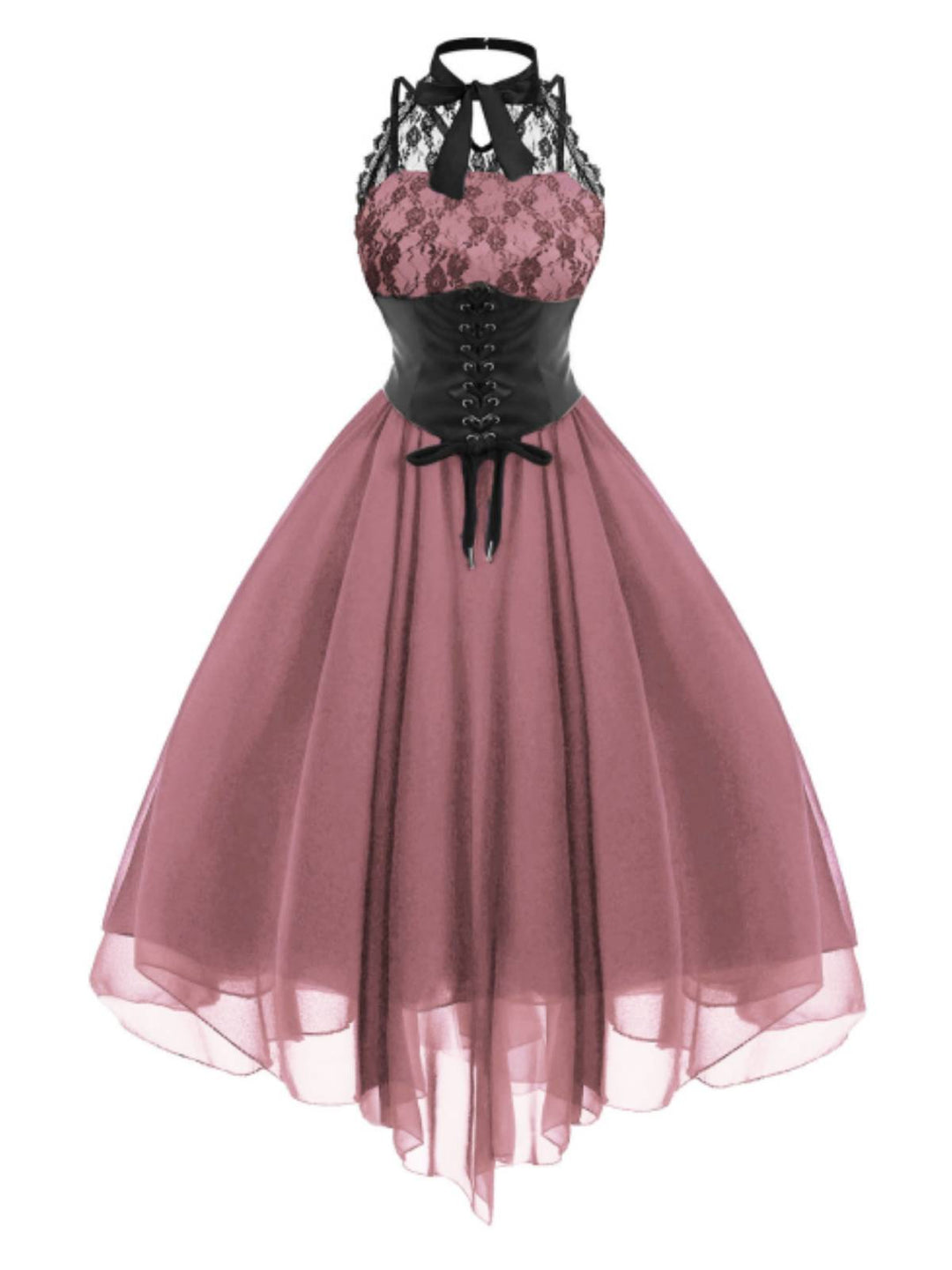 Halloween Gothic Steampunk Lace Dress: timeless style reimagined