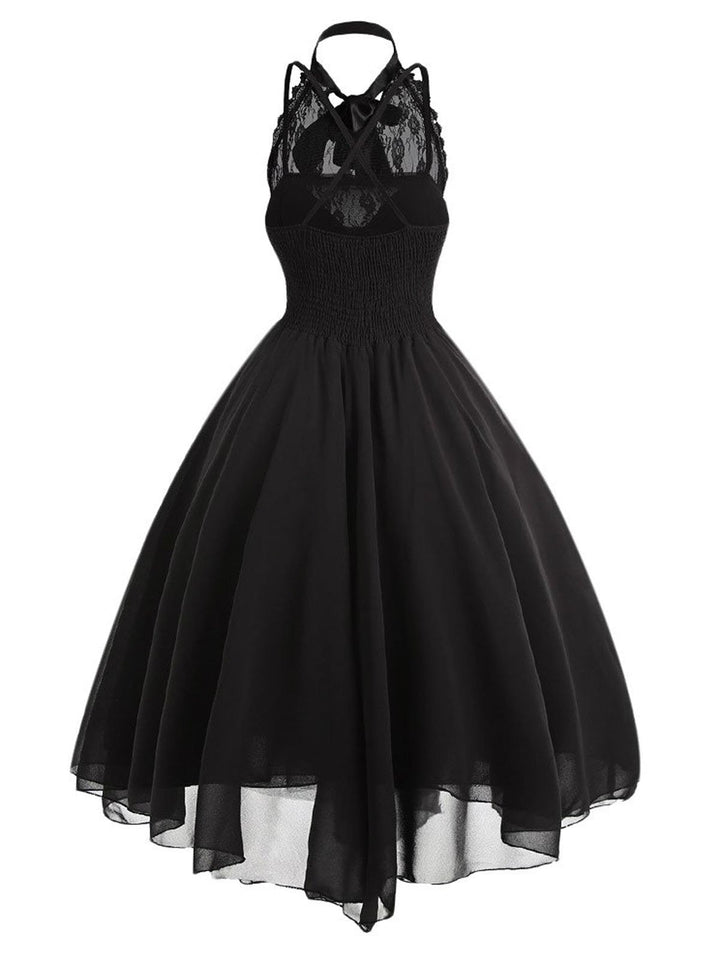 Halloween Gothic Steampunk Lace Dress — vintage elegance for the modern woman