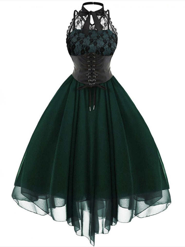 Halloween Gothic Steampunk Lace Dress — vintage elegance for the modern woman