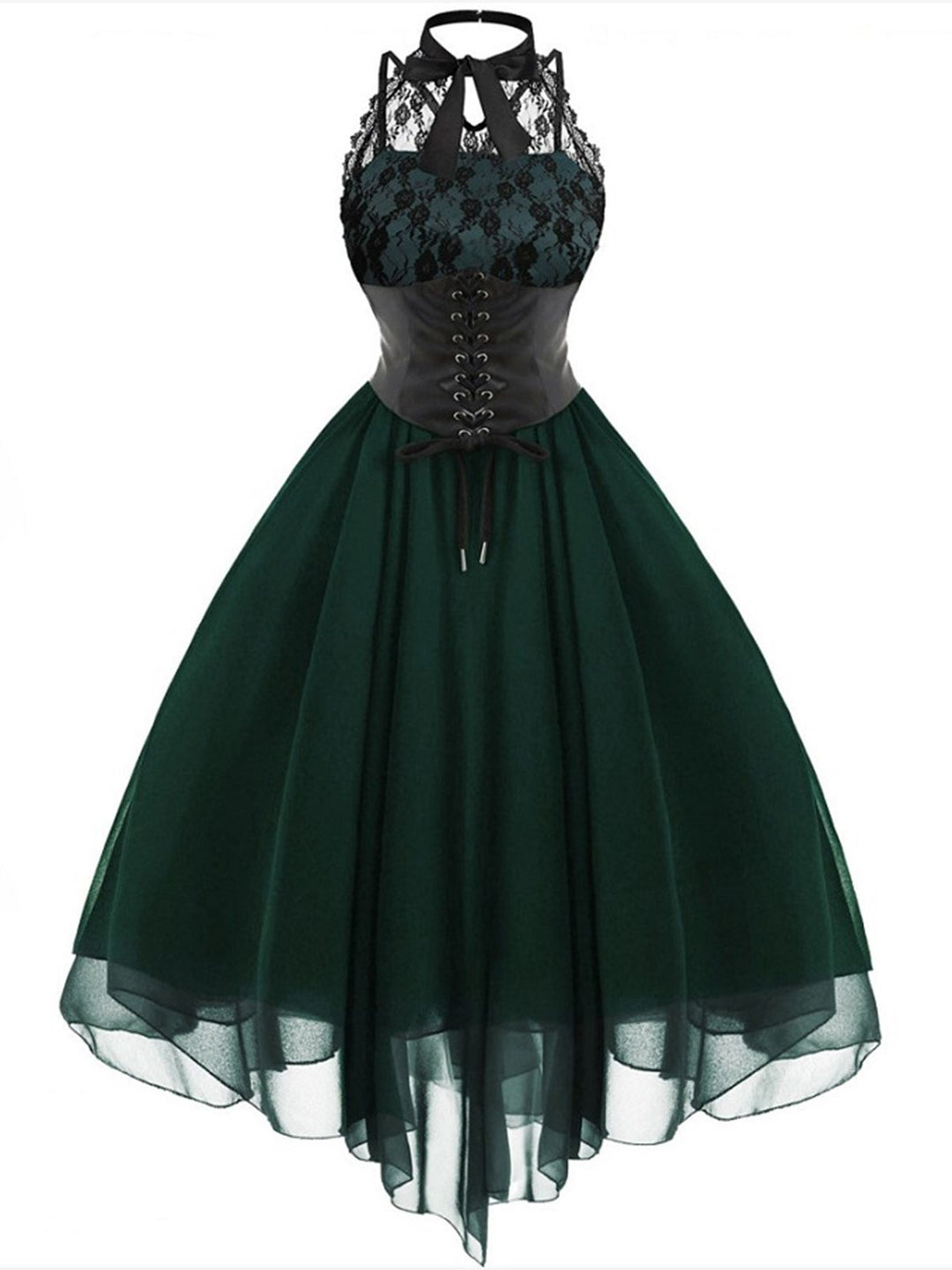 Halloween Gothic Steampunk Lace Dress — vintage elegance for the modern woman