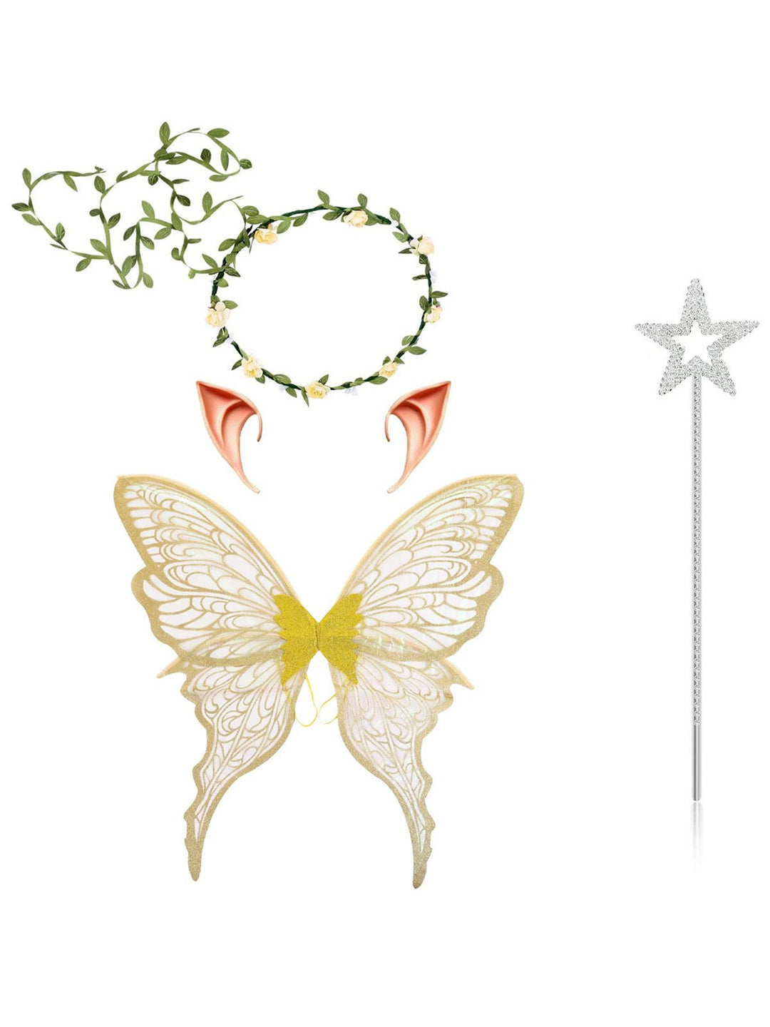 Halloween Magical Fairy Wings Costume Set - vintage fashion, retro style