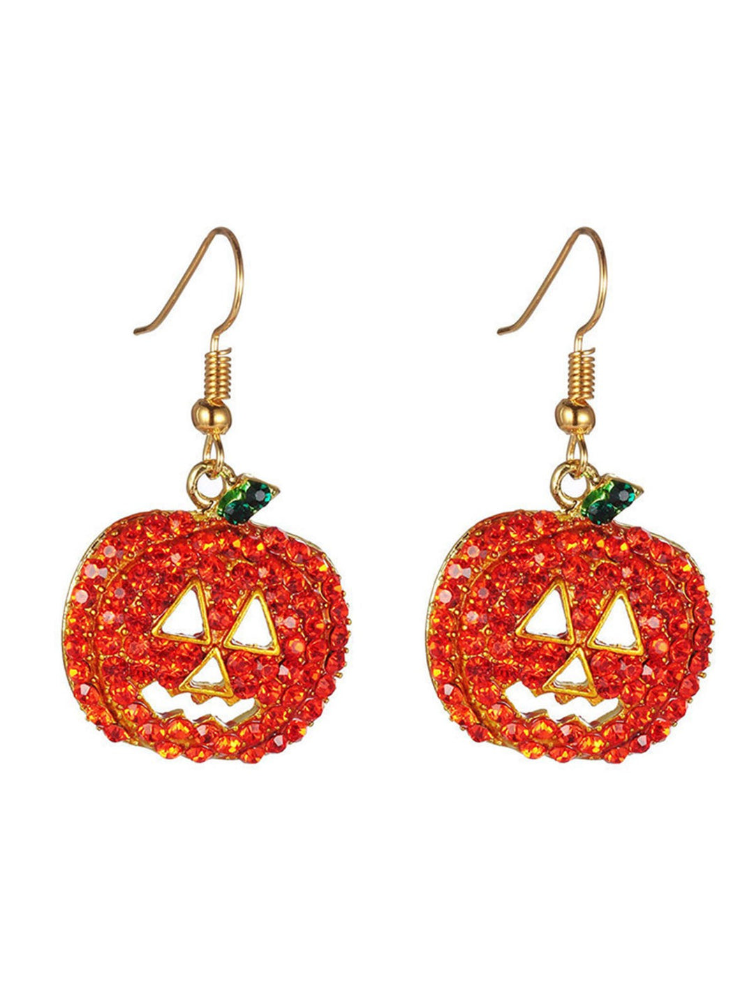 This Halloween Rhinestones Grimace Pumpkin Earrings carries vintage stories waiting to be told