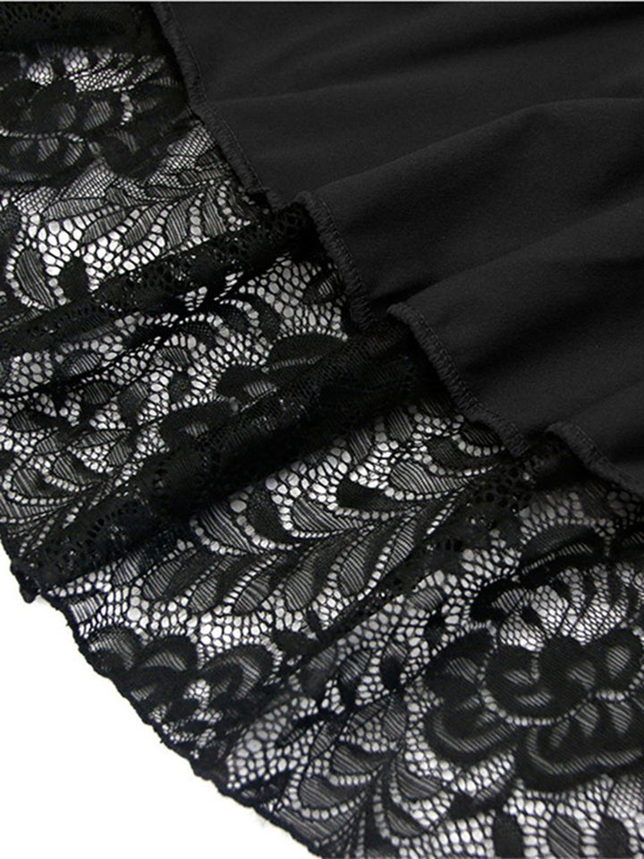Halloween Solid Lace Gothic Ruffle Skirt: timeless style reimagined