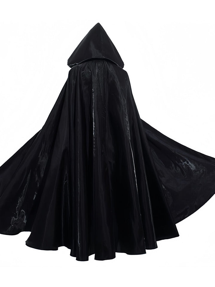 Halloween Solid Tie Hooded Cape Cloak - vintage fashion, retro style