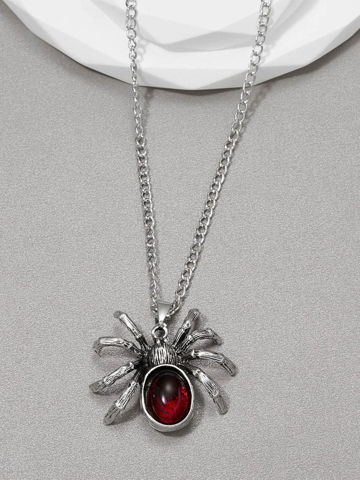 Halloween Spider Blood Drop Pendant Necklace, vintage fashion, retro style - perfect for women who love vintage and retro fashion