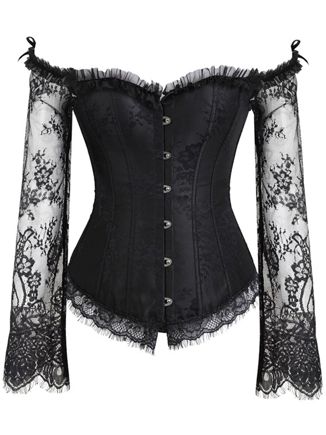 Halloween Steampunk Lace Patchwork Corset: timeless style reimagined