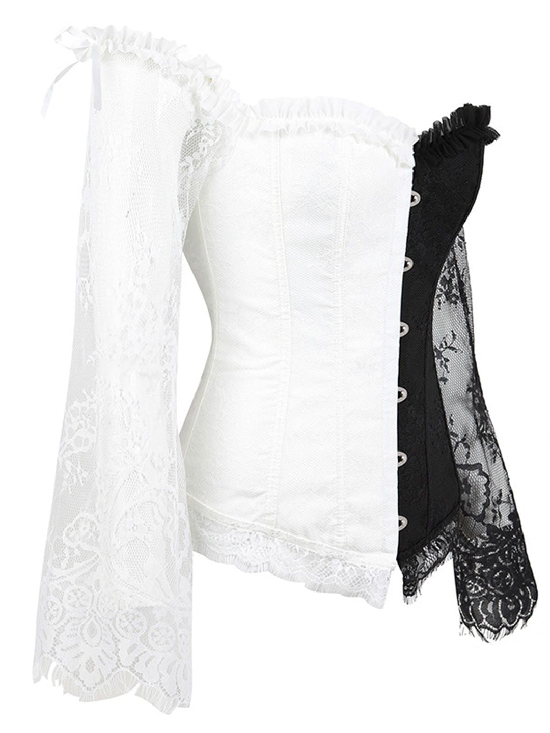 Halloween Steampunk Lace Patchwork Corset: timeless style reimagined