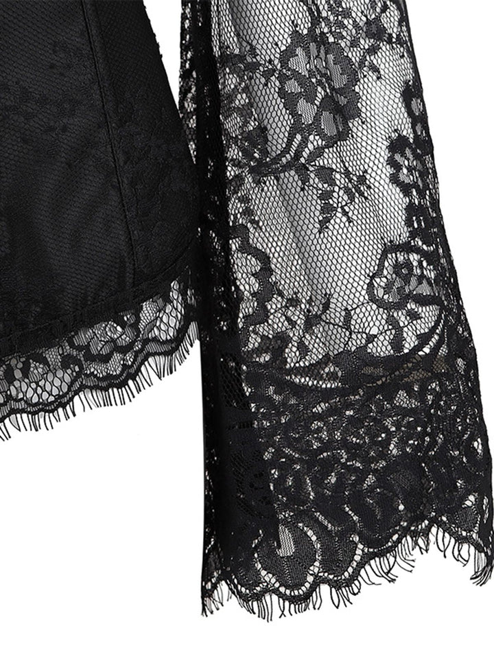 Halloween Steampunk Lace Patchwork Corset: timeless style reimagined