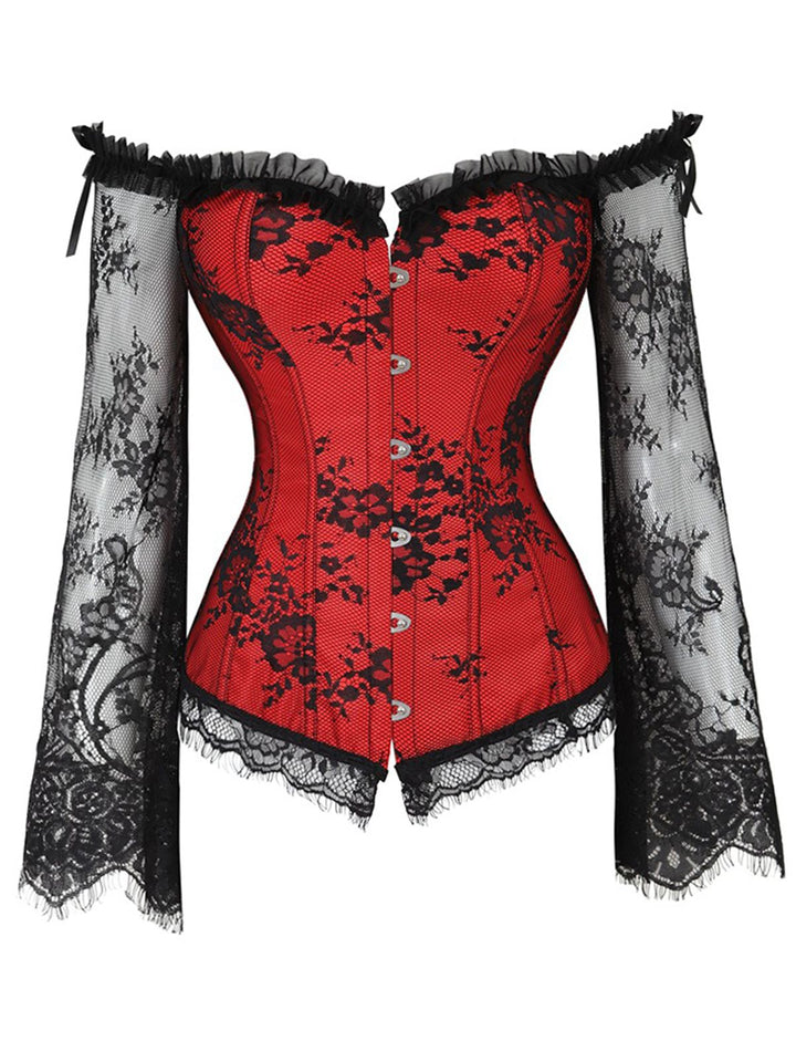 Halloween Steampunk Lace Patchwork Corset: timeless style reimagined