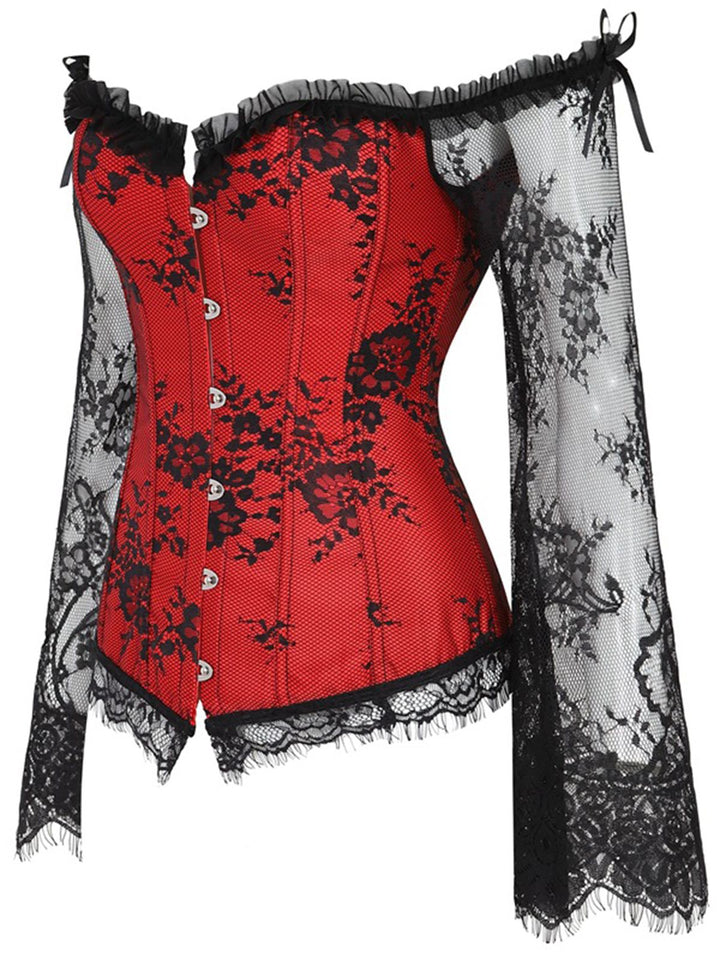 Halloween Steampunk Lace Patchwork Corset — vintage elegance for the modern woman