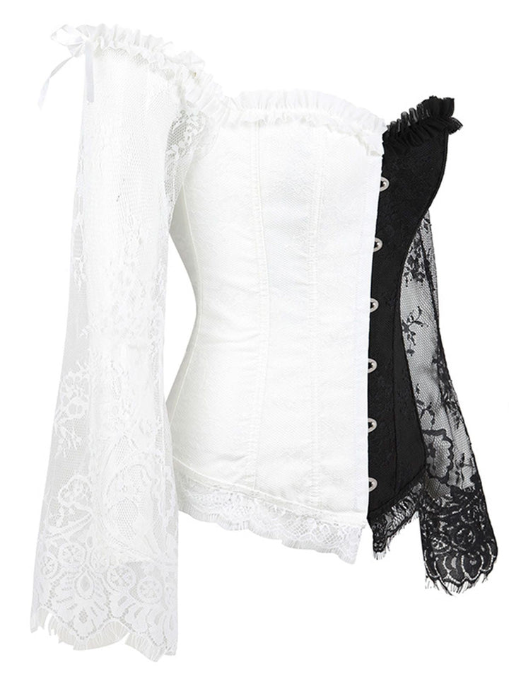 Halloween Steampunk Lace Patchwork Corset — vintage elegance for the modern woman