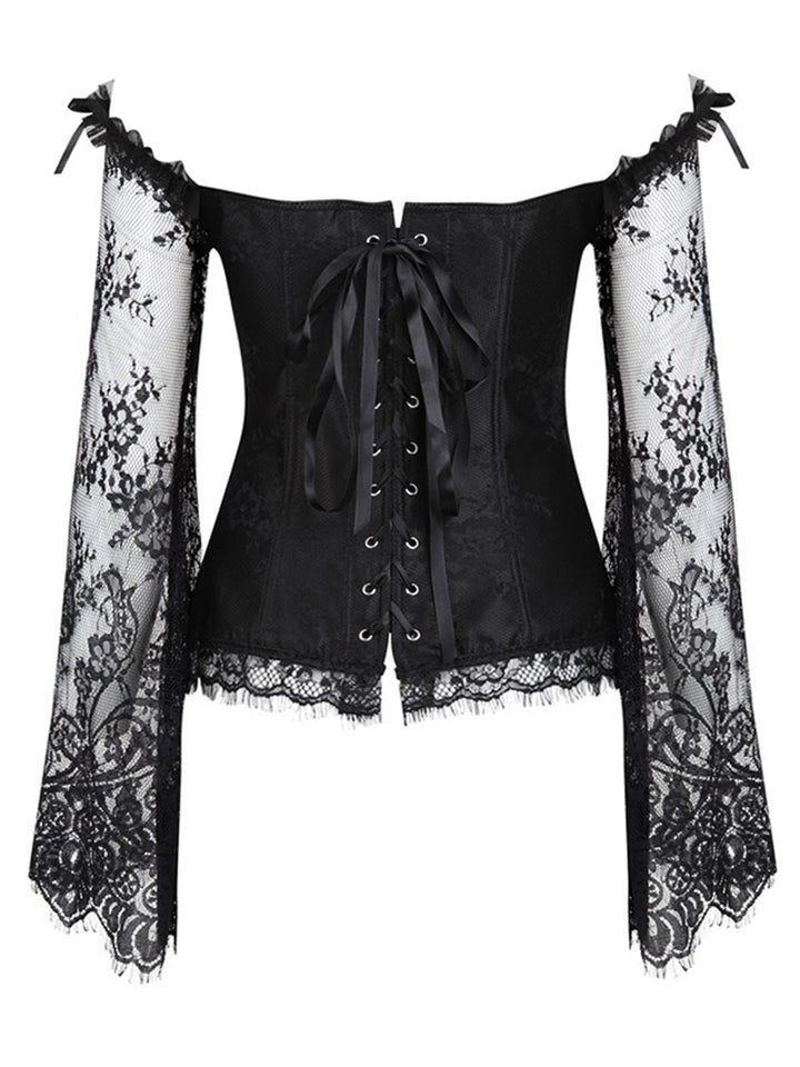 Halloween Steampunk Lace Patchwork Corset: timeless style reimagined