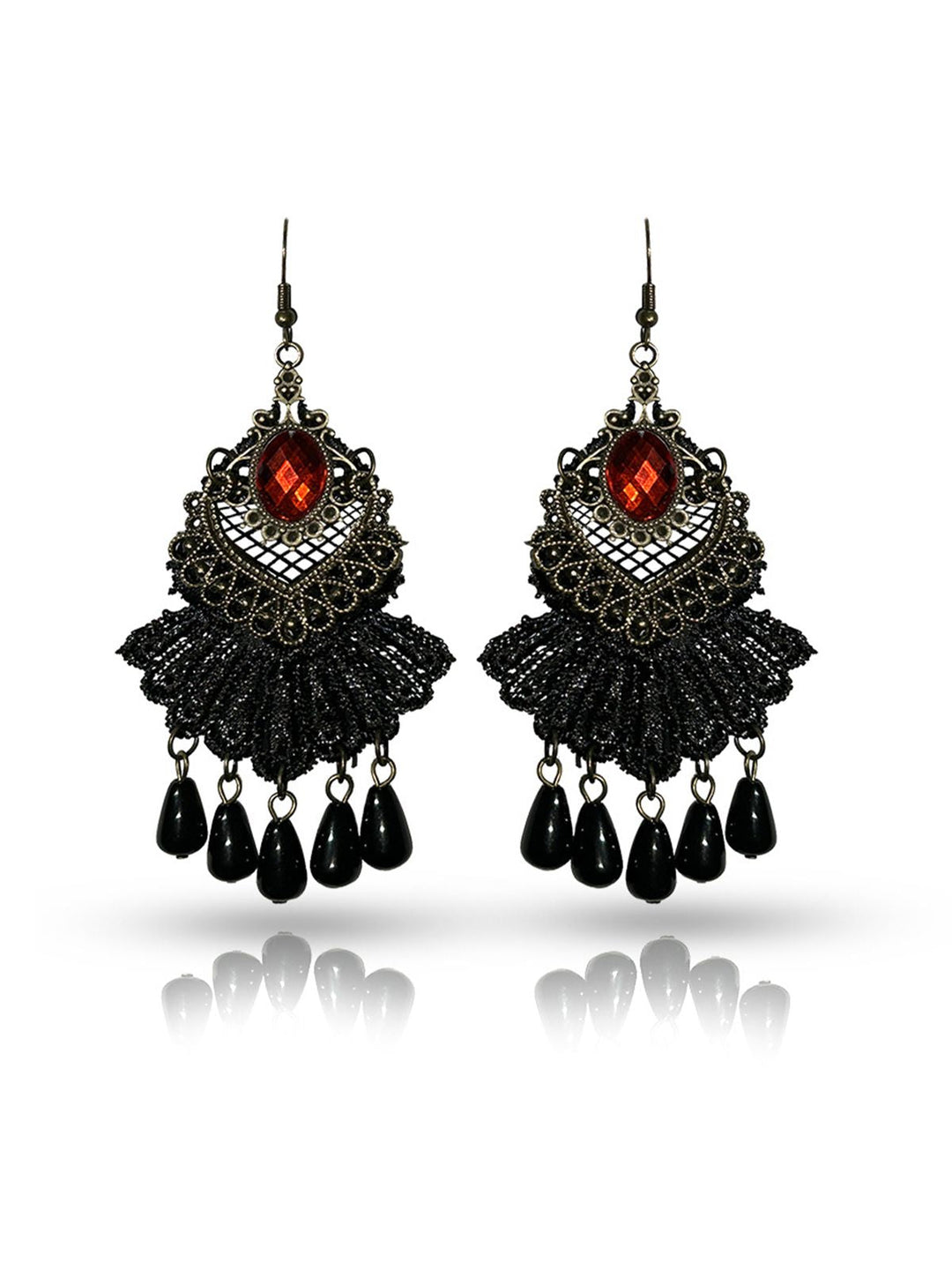 She adds this Halloween Vintage Beading Earrings and suddenly it&