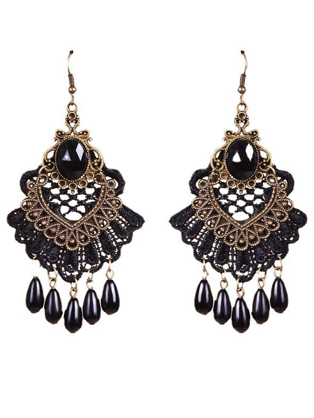 Halloween Vintage Beading Earrings: 1950s detail work for the woman who notices