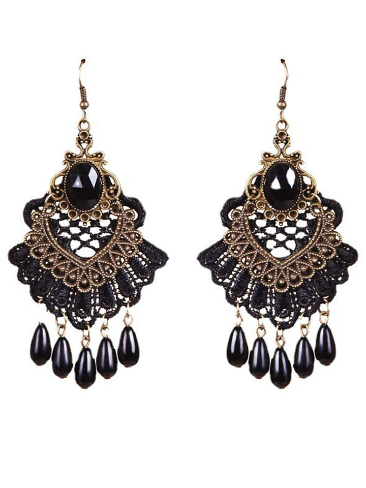 Halloween Vintage Beading Earrings: 1950s detail work for the woman who notices