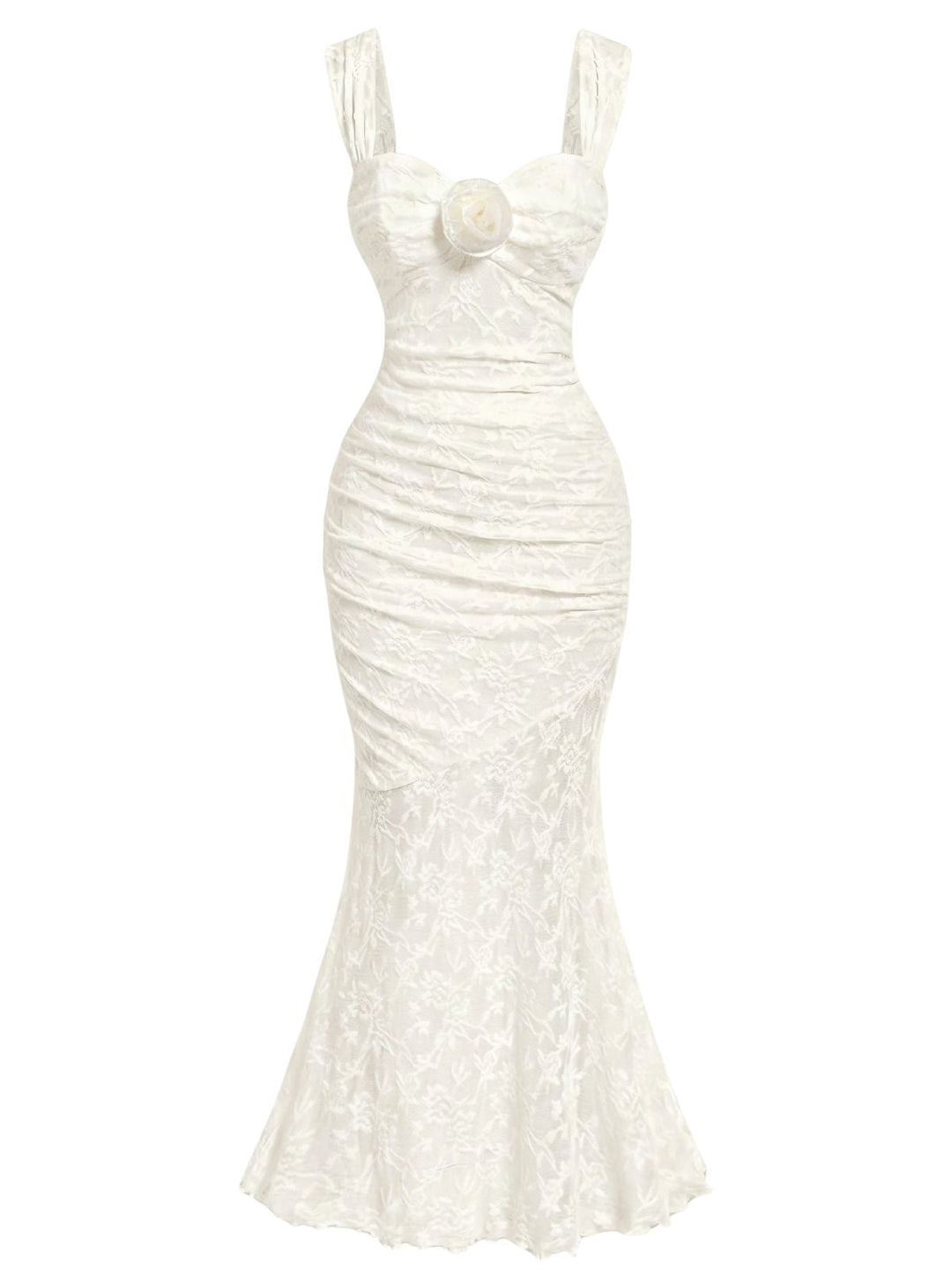 White Mermaid Bodycon Classic Dress 2