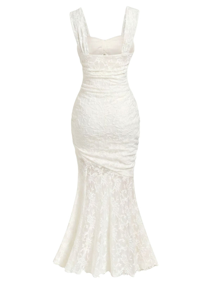 White Mermaid Bodycon Classic Dress 3
