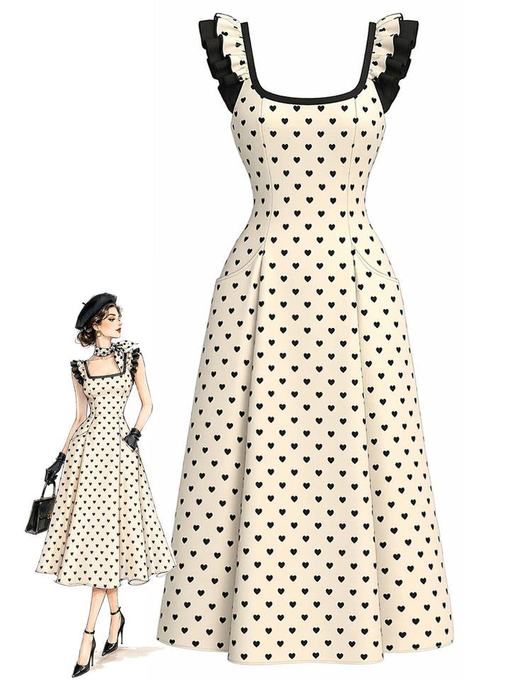 [Pre-Sale] Abb 1940s Ruffle Patchwork Vintage Dress 3