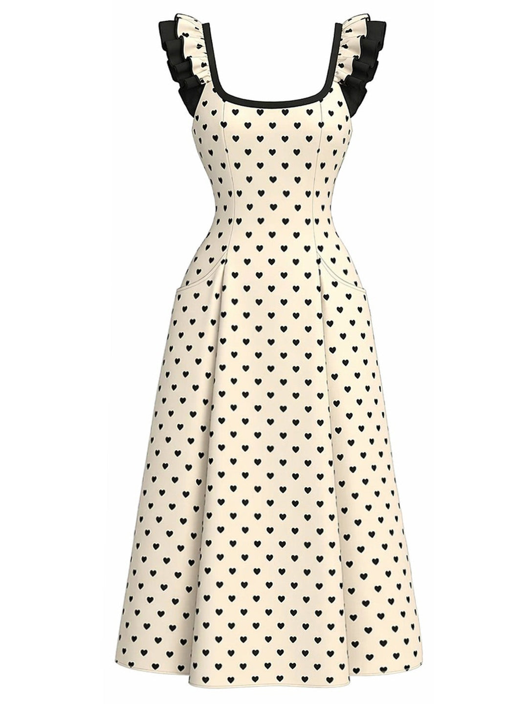 [Pre-Sale] Abb 1940s Ruffle Patchwork Vintage Dress