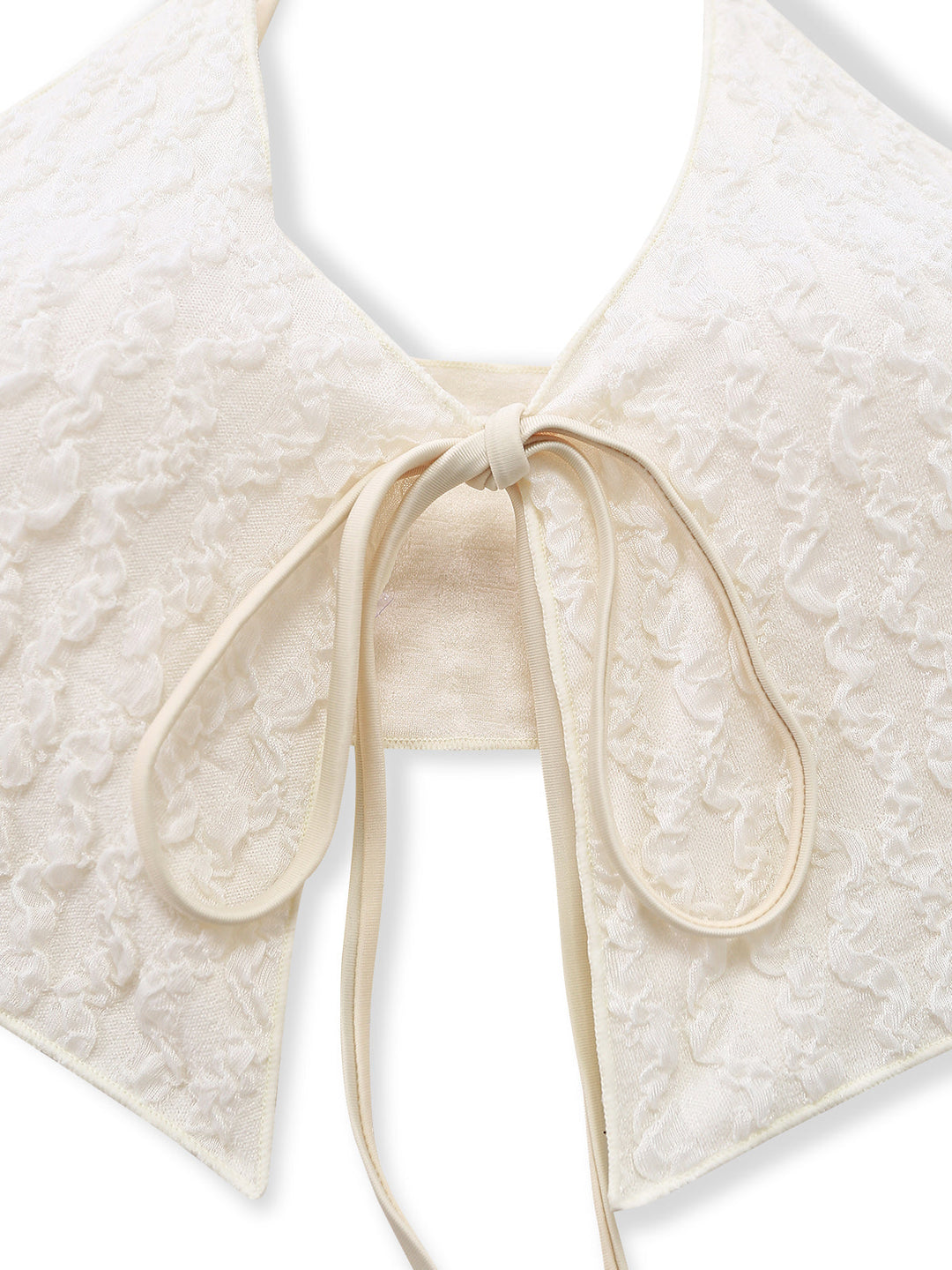 Ivory Textured Tie-Front Tankini Set - vintage fashion, retro style for vintage lovers