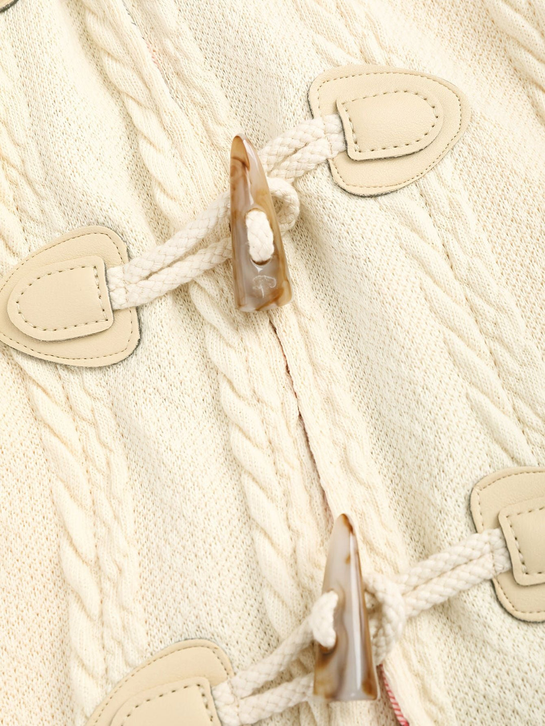 Ivory 1950s Knit Fur Trimmed Hooded Coat - vintage fashion, style