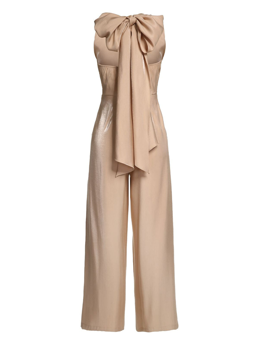 Khaki 1930s Solid V-neck Halter Jumpsuit, vintage fashion, style - perfect for women who love vintage and fashion