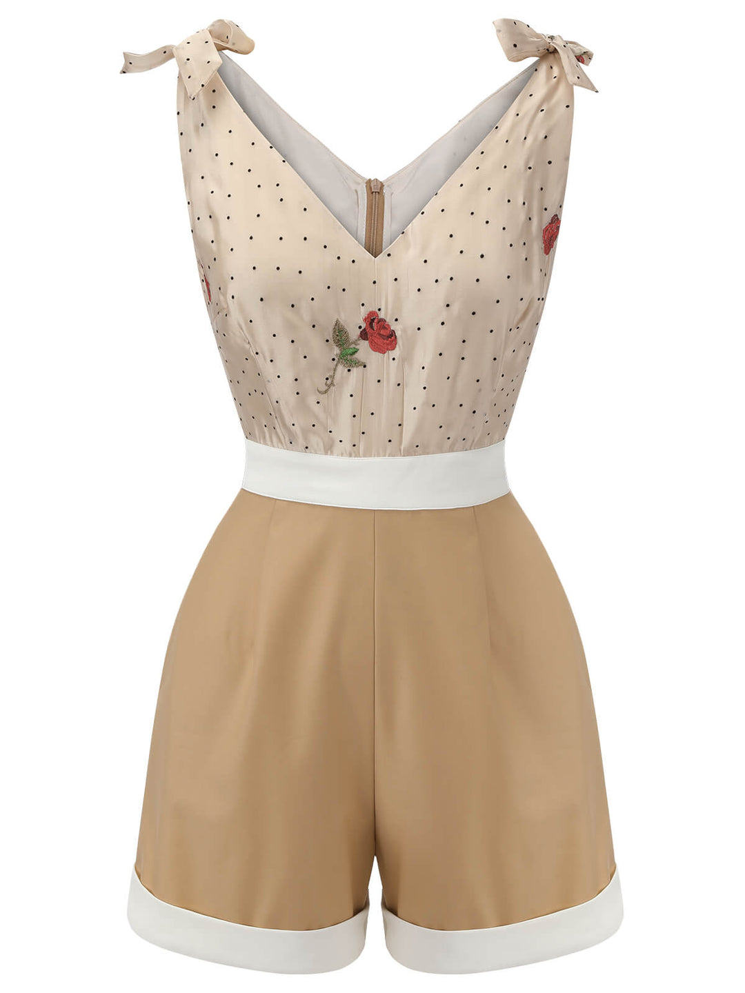 1950s Embroide VNeck Romper | 1950s | vintage romper, retro jumpsuit