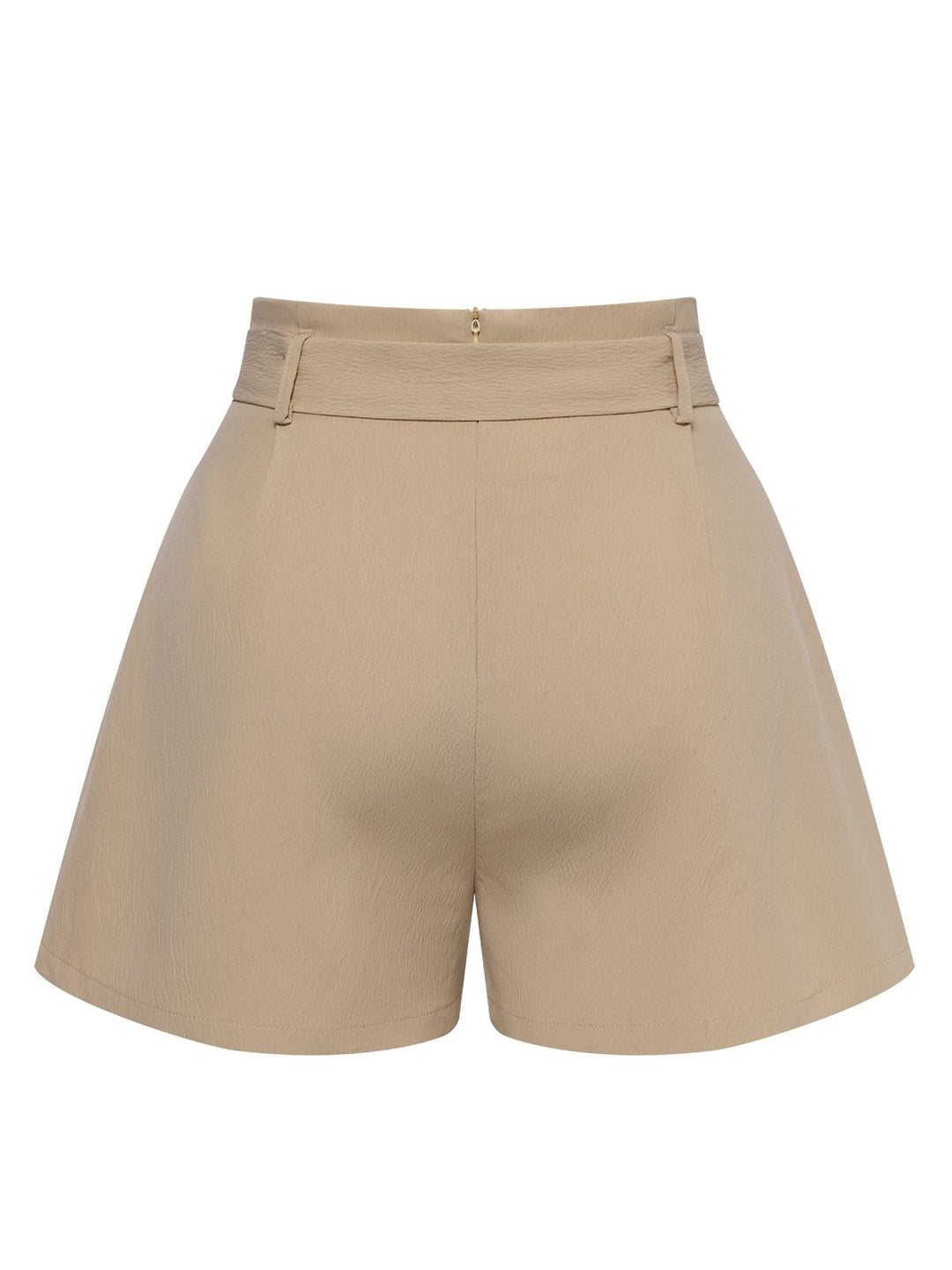 This Khaki 1950s Solid Belted Shorts carries 1950s stories waiting to be told