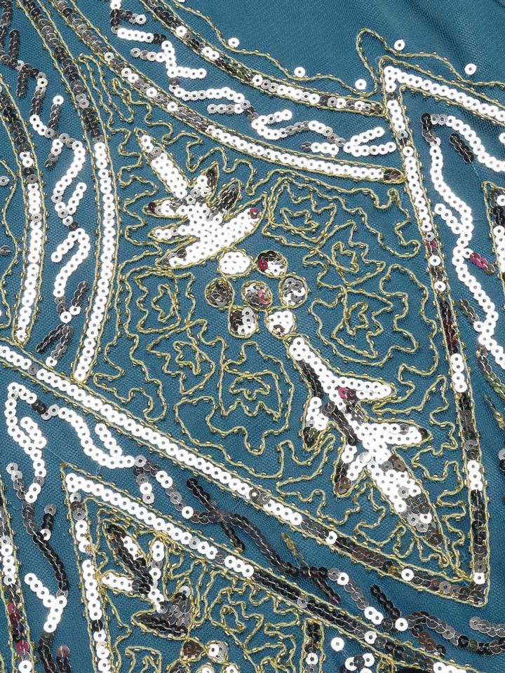 Lake 1920s Beaded Fringed Dress, classic 1920s style elegant retro fashion - Image 5