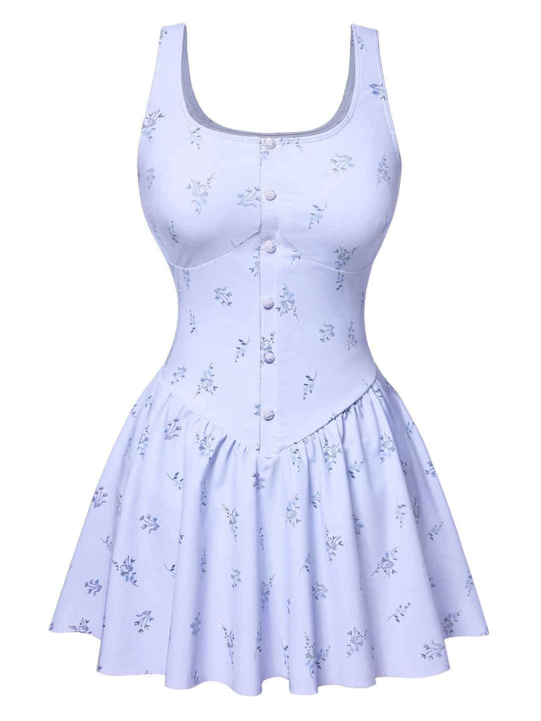 1940s Floral Button Swim Dress | 1940s | vintage dress, retro fashion