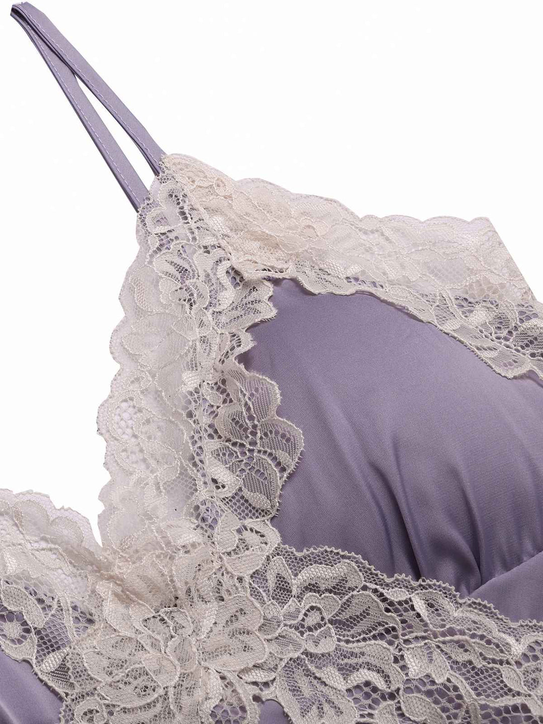 Lavender Lace Satin Patchwork Nightgown, vintage fashion, retro style - perfect for women who love vintage and retro fashion